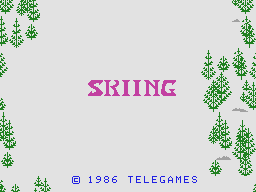 Skiing title screen for Colecovision